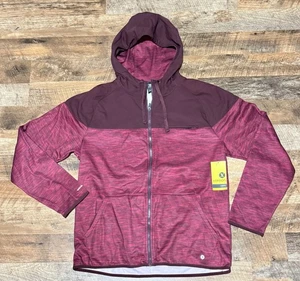 Xersion Large Long Sleeve Full Zip Moisture Wicking Training Hoodie NWT Burgundy - Picture 1 of 5