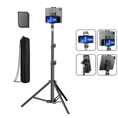Heavy Duty 7-11in Tablet Floor Tripod Stand Adjustable 47.2" for iPhone iPad Pro - Image 1 of 4