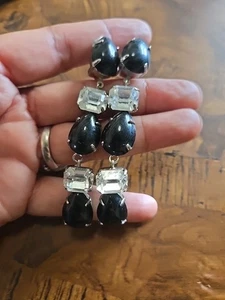 Atemberaubende Vintage Statement Antonini Italien Silberfarbene Clip Ohrringe  - Bild 1 von 6