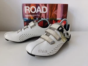 FIZIK R3 Leather Carbon Cycling Shoes SPD-SL, White - EU 39.5, UK 6 (RRP £199) - Picture 1 of 20