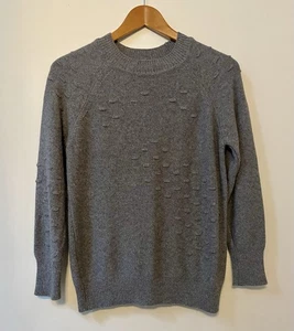 Vivienne Vivienne Tam Gray Long Sleeve Wool Blend Textured Knit Sweater Size S - Picture 1 of 10