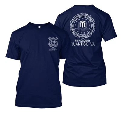 Camiseta unisex FBI Agent Academy Quantico VA Policía Departamento de Estados Unidos Foto 1 de 2