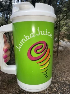 Jamba Juice 2000 Whirley Thermo Mug T-77 32oz With Lid Rare Vintage - Picture 1 of 4
