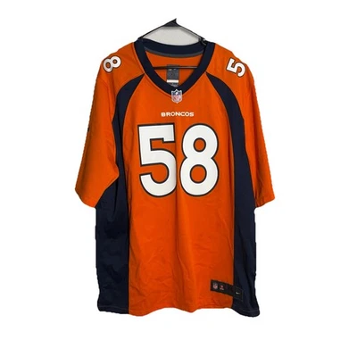 Camiseta deportiva para hombre Von Miller Denver Broncos #58 Nike On Field naranja talla XL Foto 1 de 4
