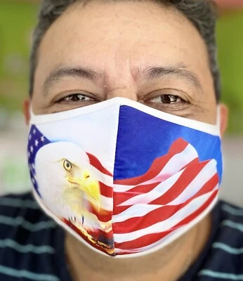 10-PCS Fashion mask face USA Eagle Flag. Pack Of 10 Pieces. Big Savings! - Image 1 of 4