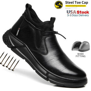 Bottes de travail imperméables pour hommes bout en acier chaussures de sécurité indestructibles chaussures antidérapantes
