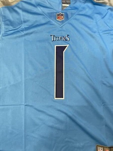 Tennessee Titans #1 Cam Ward Blue Embroidered Extra Large Replica Jersey! - Picture 1 of 7