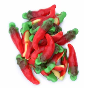 Gummy Chilli Peppers 2 Pounds Bulk Soft Gummies Candy FREE SHIP 48 STATES - Picture 1 of 5