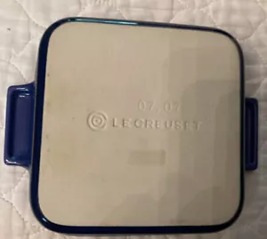Le Creuset Stoneware Mini Square Casserole Baking Dish Blue 6” x 6” - Picture 1 of 3