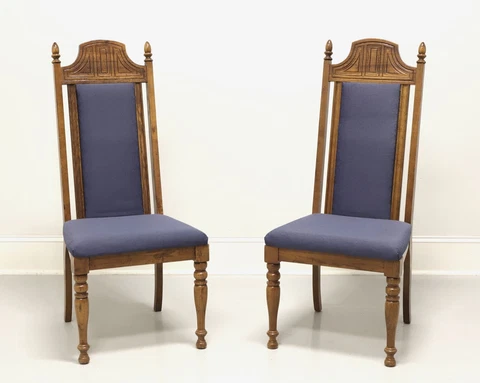 BURLINGTON HOUSE Oak Spanish Revival Dining Side Chairs - Pair B Cover