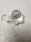 Vtg Turtle Clear Art Glass Bubble Glass Controlled Paper Weight Collectable Nice