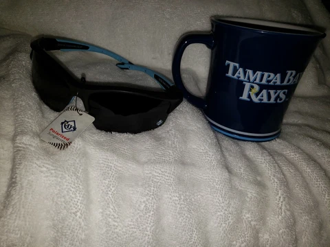 Tampa Bay Rays Sunglasses And 15 Oz Ceramic Mug Cover