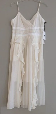 $398 W by WORTH women's fit & flair cotton dress w/ adjustable straps us sz 6 - Image 1 of 4