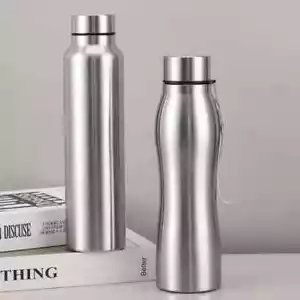 Hochwertige 1000ml Edelstahl Sport Trinkflasche einlagig robustes Wasser - Bild 1 von 8
