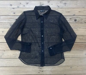 Camisa Agnes B Talla M Mujer Malla Negra Ver Pensamiento - Imagen 1 de 5