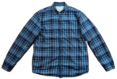 Carbon 2 Cobalt Shirt Size Mens Size M Pockets Button Thick Shacket Sherpa Lined - Image 1 of 4