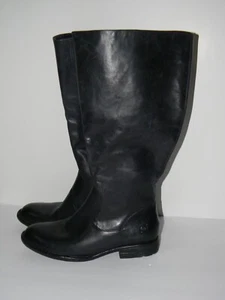 Neu! Geboren North schwarze kniehohe Lederreitstiefel Größe 6 weite Wade F71009 CQH19 - Bild 1 von 11