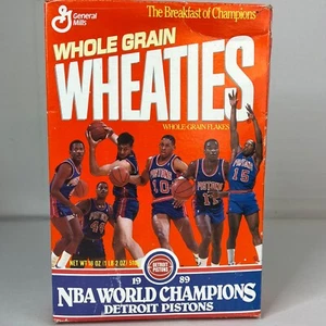 1989 Detroit Pistons Wheaties Box Bad Boys, NBA Champions Sealed Box - Picture 1 of 9