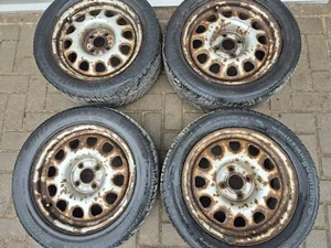 VW GOLF MK2 / CORRADO / PASSAT G60 R15 STEEL WHEELS SET 4x100 ET35 6J 357601025M - Picture 1 of 16
