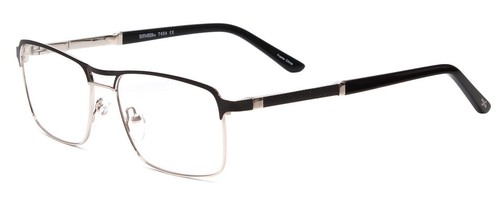 Scott & Zelda SZ7454 Unisex Designer Reading Glasses in Matte Black Silver 55 mm