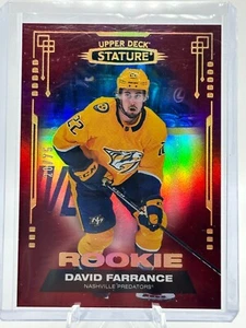 2021-22 Upper Deck Stature Red Rookie /75 David Farrance - Predators #126 - Picture 1 of 2