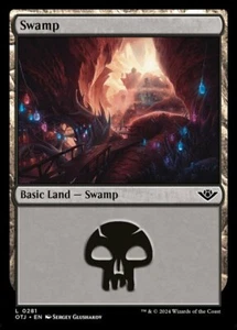 Swamp (0281) - Foil Light Play, English Magic the Gathering MTG Outlaws of Thund - Picture 1 of 1