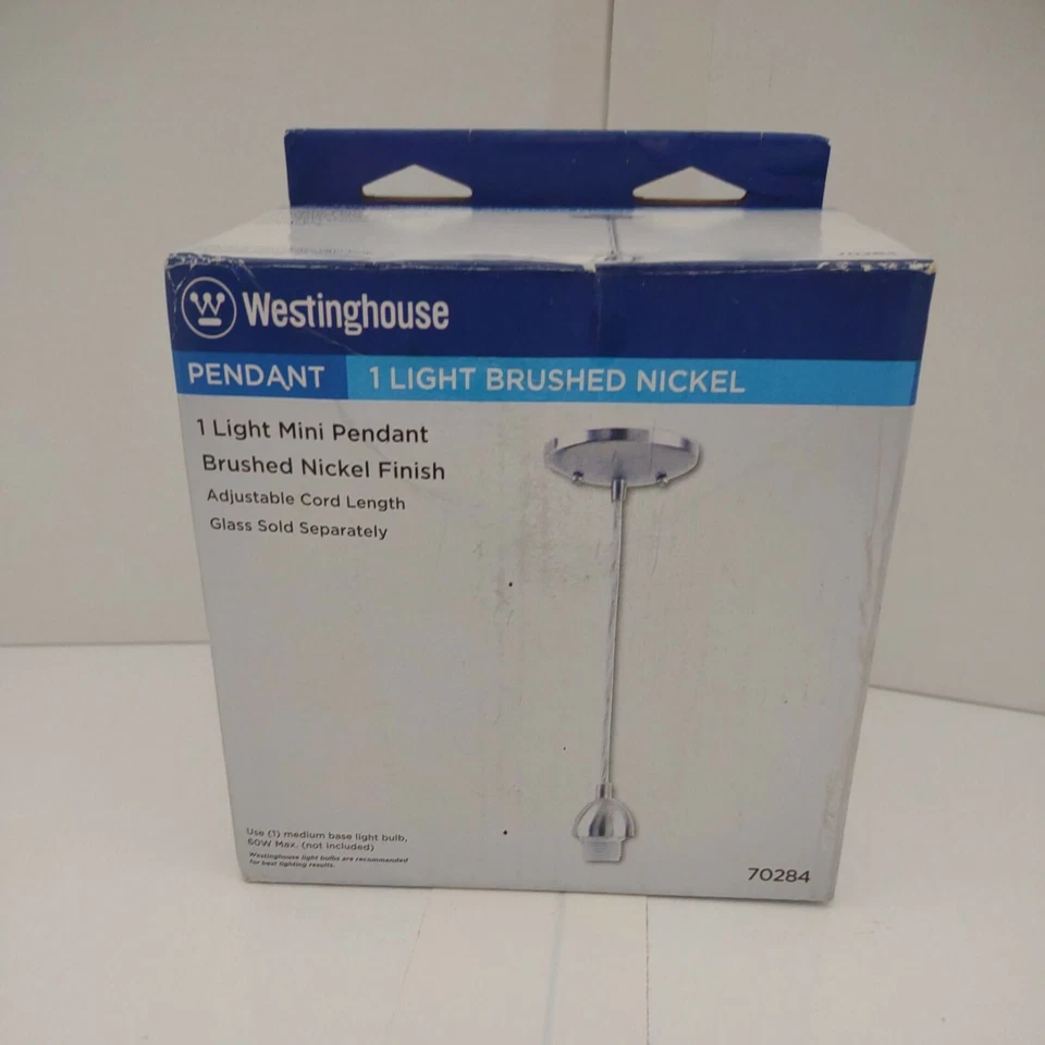 Westinghouse Lighting 7028400 Single-light Mini-pendant Kit With Nickel Finish