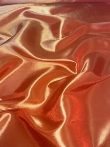 1 mtr orange taffeta dress,bridal,wedding fabric..58”wide (147cm)C - Picture 1 of 2