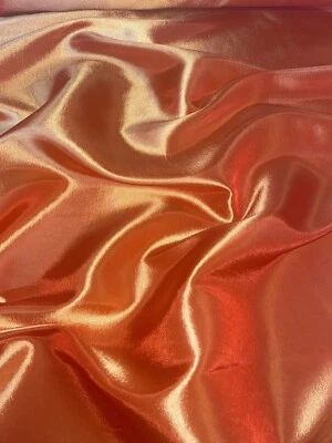 1 mtr orange taffeta dress,bridal,wedding fabric..58”wide (147cm)C - Image 1 of 2