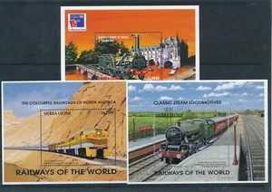 Motif Railroad 3 Blocks from Sierra Leone, Mint (17) - Picture 1 of 1