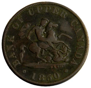 1850 1⁄2 centavo - token del Banco del Alto Canadá (0571) - Imagen 1 de 3