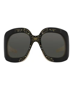 Gucci Damen Schild/Halstuch Schwarz Schwarz Grau Mode Designer Brille - Bild 1 von 4