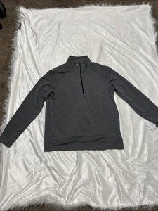 NWT J. America 8434 Omega Stretch 1/4zip Pull Over Men’s Sz M Charcoal Triblend - Picture 1 of 19