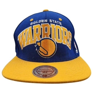 Golden State Warriors Hat Cap Snap Back Blue Yellow NBA Basketball Mens One Size - Picture 1 of 11