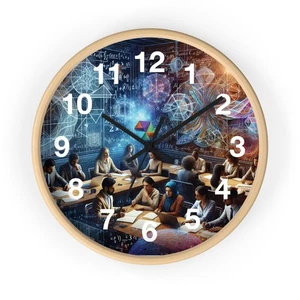 Science Wall Clock Educational Home Classroom Decor Gift for Teachers Students - Picture 1 of 7