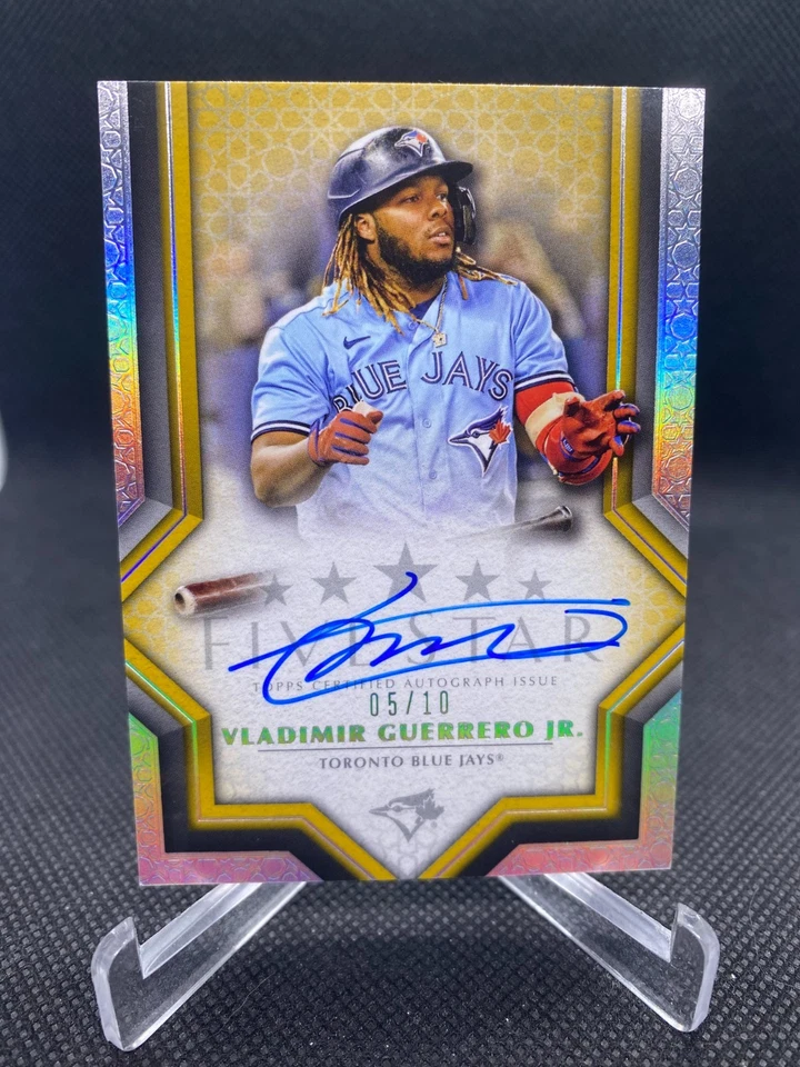 2023 Topps Five Star Vladimir Guerrero Jr Gold Auto /10 #FSA-VLA - Image 1 of 2