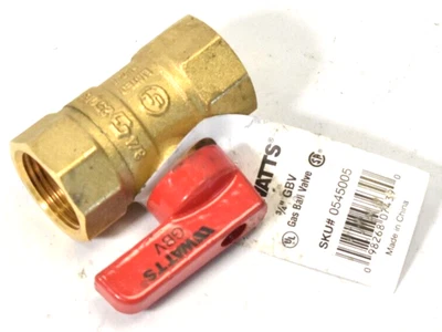 Válvula de bola de gas de vatios GBV 3/4" hembra IPS conexión camiseta 2 piezas 0545005 Foto 1 de 4