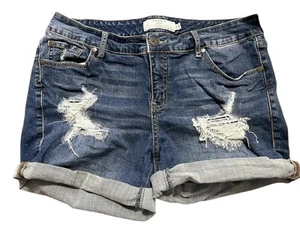 Torrid Denim Jeansshorts Damengröße 14 Medium Wash Used-Look - Bild 1 von 13