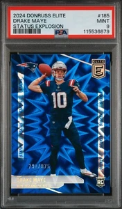 2024 PANINI DONRUSS ELITE #185 DRAKE MAYE STATUS EXPLOSION PSA 9 COLOR MATCH RC - Picture 1 of 3