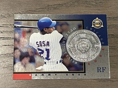1998 Pinnacle 完好收藏银 Sammy Sosa #21 芝加哥小熊队 — 第 1/2 张图片