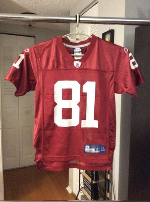 Camiseta deportiva roja Anquan Boldin de los Arizona Cardinals #81 para jóvenes niños mediana 10-12 Reebok Foto 1 de 2