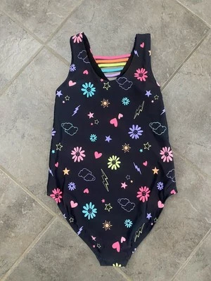 Traje de baño de una pieza para niños XL 14 ¡Patrones negros/divertidos! Cool Vibes! ❤️🌈☁️ Foto 1 de 4