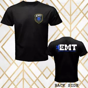 EMT Emergency Medical Technician Paramedic Men's Black T-Shirt Size S - 3XL - Picture 1 of 1