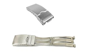 Chiusura fibbia a scatoletta CS deployante cinturino orologio acciaio 20mm BL005 - Foto 1 di 1
