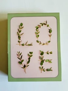 Tarjetas de notas en blanco de amor entre hojas con sobres en relieve estudio artesanal Oh 8 tarjetas - Imagen 1 de 3
