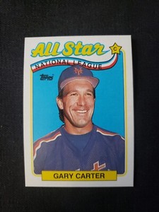 1989 Topps Gary Carter New York Mets #393 Printing Error Card