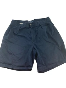 Polo Ralph Lauren Mens Tyler Shorts Size 38 Navy Blue Pleated Front Cotton - Picture 1 of 6
