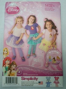 1432 Simplicity Uncut Pattern, Toddler Girl Tutu, Top and Leggings, Sizes 1/2-4 - Bild 1 von 2