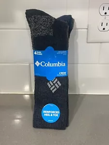 Columbia Men's Moisture Control Crew, Assorted, Size 6-12 Mens 4 PACK NWT - Picture 1 of 5