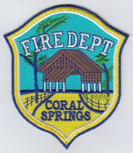 Florida Coral Springs Fire Dept Patch - Picture 1 of 1